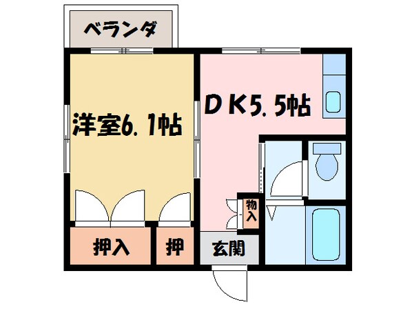 ワンズワン新須賀の物件間取画像